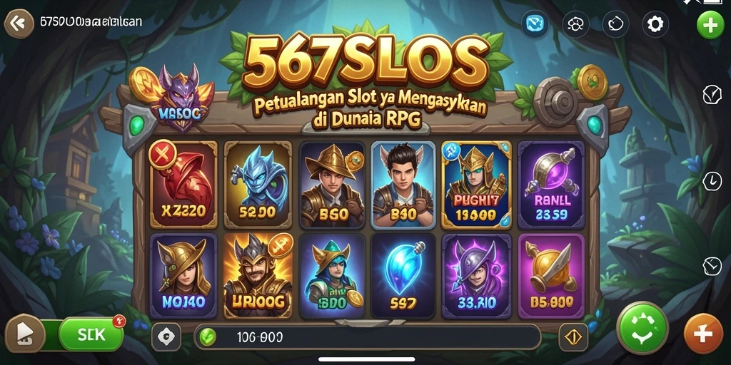 Tampilan menarik dari gameplay RPG di 567SLOTS.