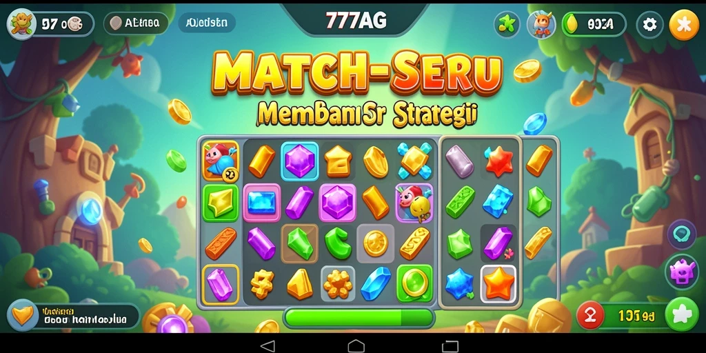 Gameplay menarik 777AG dengan kombinasi warna-warni dan tantangan Match-3.