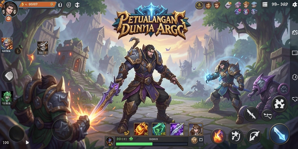 Tampilan gameplay seru dalam dunia ARPG 99RP.