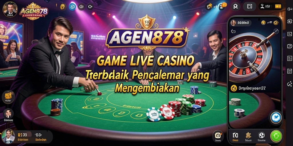 Tampilan gameplay Live Casino AGEN878 yang mendebarkan dan interaktif.