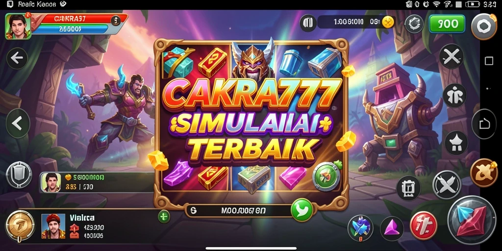Tampilan gameplay <strong>CAKRA777</strong> yang menakjubkan dengan fitur simulasi interaktif.