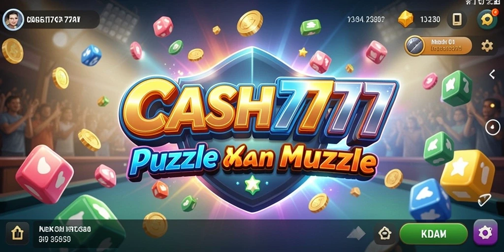 Screenshot gameplay CASH777 menampilkan tantangan puzzle yang seru.