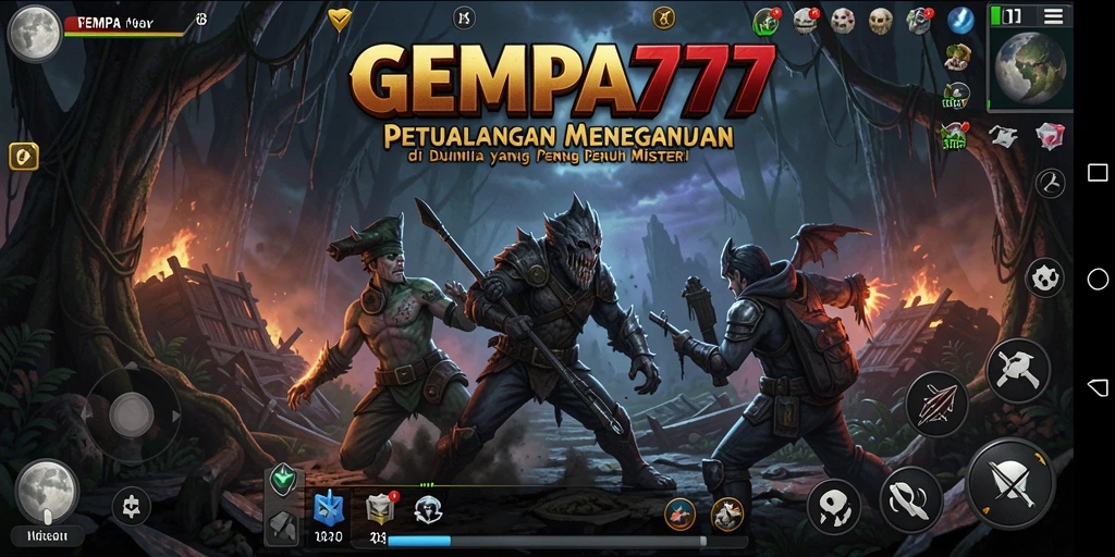 Tampilan gameplay <strong>GEMPA777</strong> yang menegangkan dan penuh aksi.