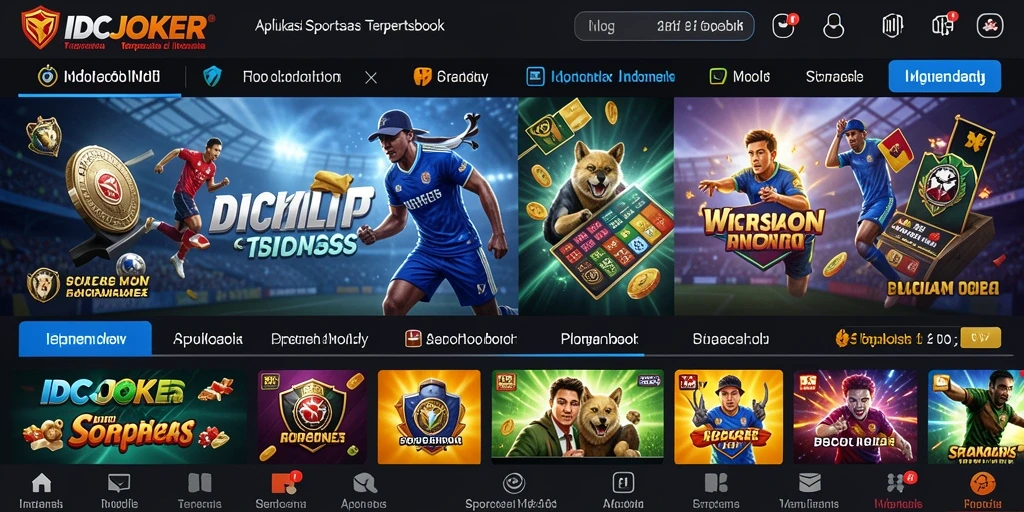 Tampilan menarik aplikasi Sportsbook IDCJOKER dengan fitur taruhan live.