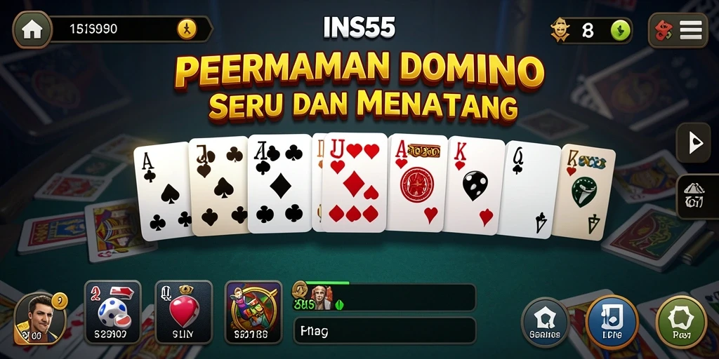 Tampilan screenshot INS55 menampilkan gameplay seru permainan Domino.
