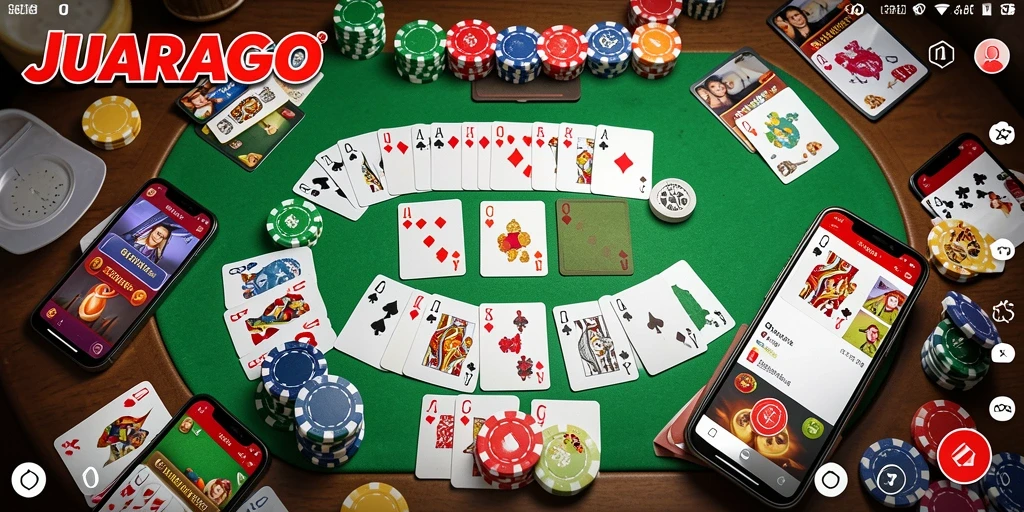 Tampilan gameplay JUARAGO yang mendebarkan dalam permainan Gaple.
