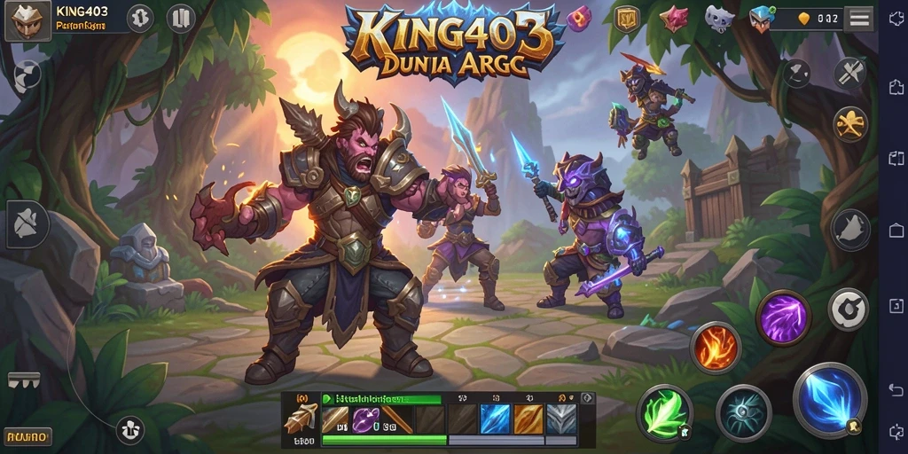 Tampilan menawan dari gameplay epik ARPG KING403.