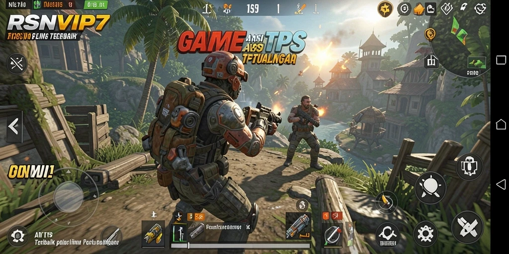 Screenshot utama RSNVIP7 menampilkan aksi seru dalam gameplay TPS.