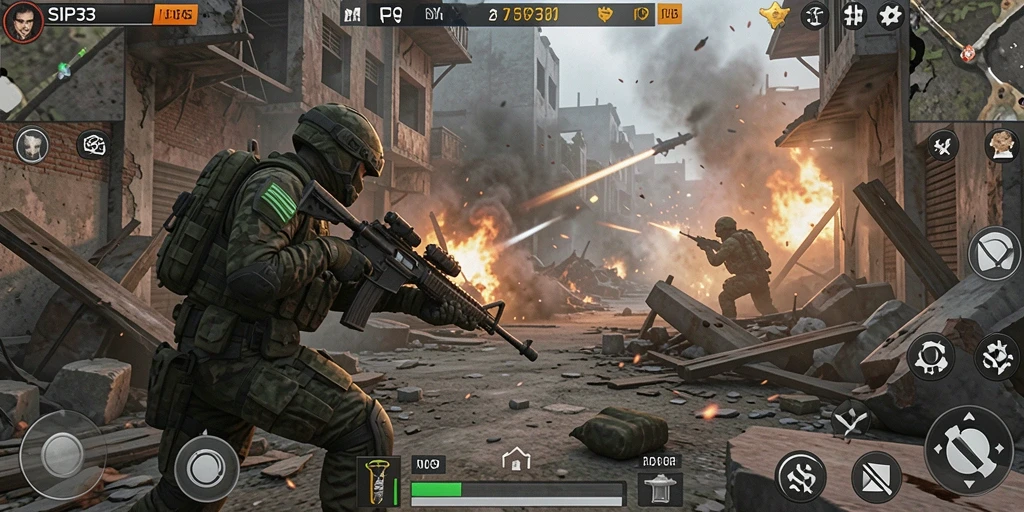 Tampilan gameplay epik di SIP33 menunjukkan intensitas pertempuran.