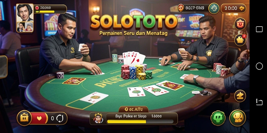 Tampilan gameplay menarik di SOLOTOTO dengan suasana Poker yang nyata.