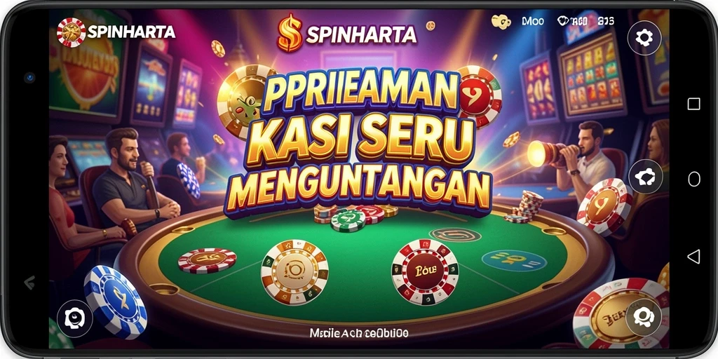 Screenshot utama SPINHARTA menunjukkan antarmuka permainan Kasino yang mengesankan.