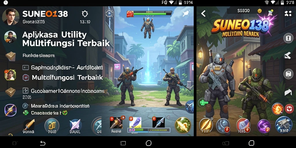 Tampilan utama SUNEO138 dengan fitur utility yang mudah diakses.